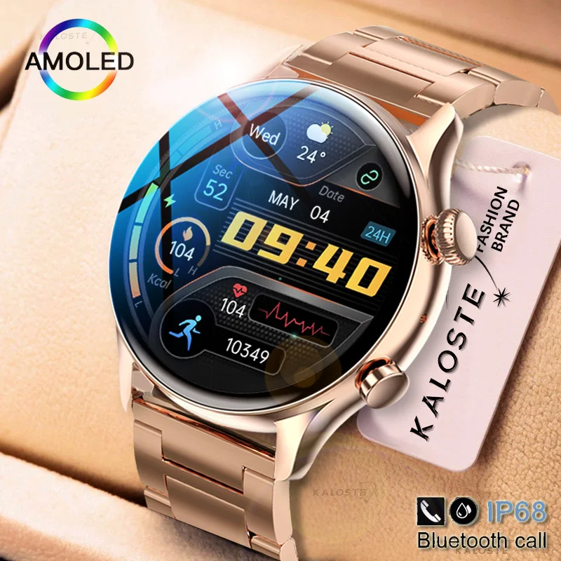 2022 Nfc Bluetooth Call Ladies Smart Watch Men Amoled 390*390 Hd Screen