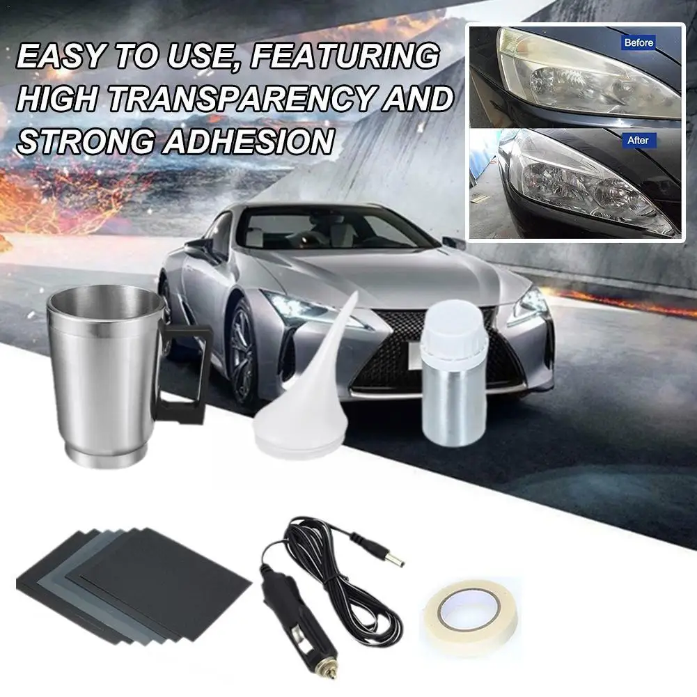 

Car Headlight Polish Restoration Kit Polisher Polymer Car Kit Polishing Kits Liquid Scratch Car Headlight Repair Repair Lig V2F0