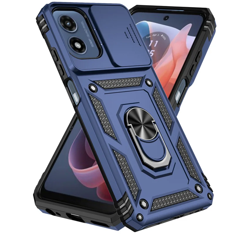 Enhanced Armor Shockproof Case with Ring Holder and Car Mount Compatibility
