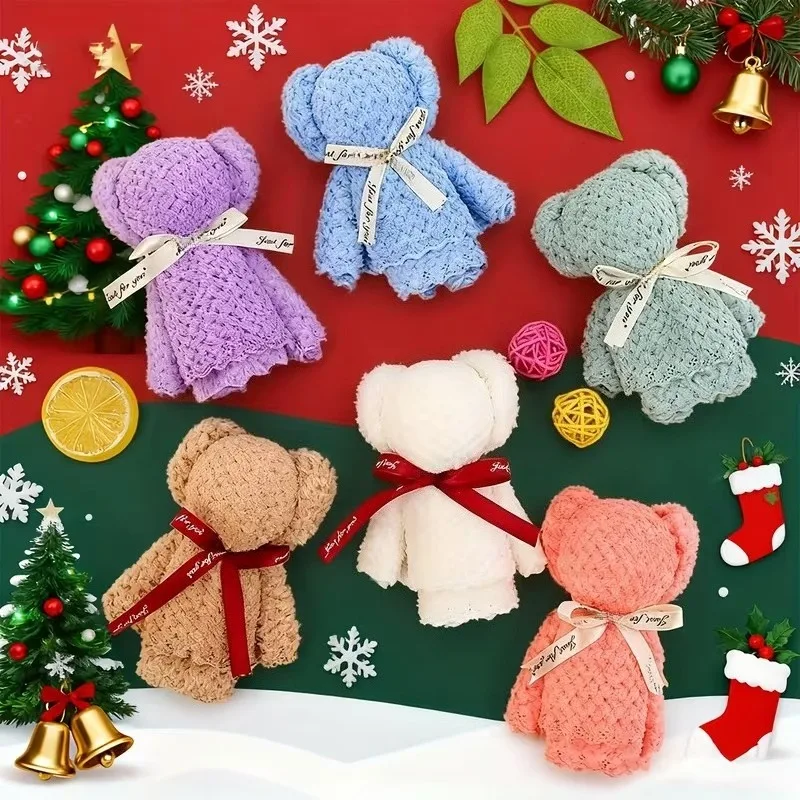 20Pcs/10Set Towel Bear Gift Set | Includes 10 Towel Bears and 10 Tote Bags Perfect for Weddings Birthdays Mother's Day Christmas