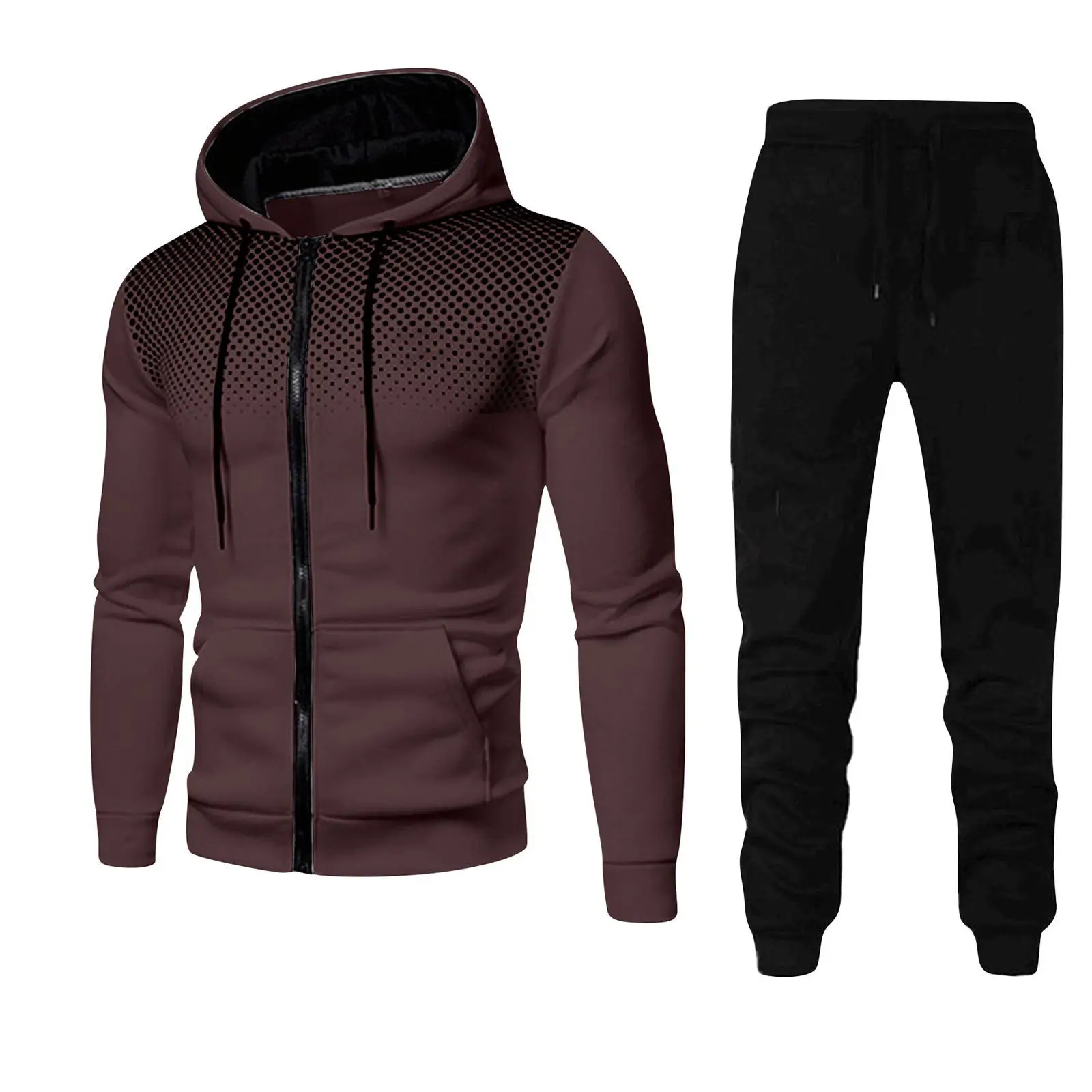 Autumn and Winter Men's Hoodie Sets Sweatshirt +Pants Harajuku Loose Oversize Male's Outwear Suits