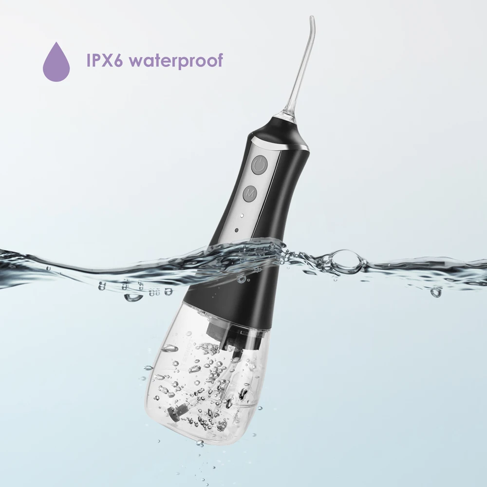 Oral Irrigator Tooth Scaler 3-speed adjustment Water Flosser Portable Dental Water Jet 350ML IPX6 Waterproof Teeth Cleaner