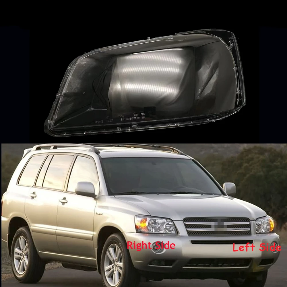 

For Toyota Highlander Car Front Headlamp Head Lamp Lampshade Lampcover Auto Glass Lens Shell Headlight Cover 2004 2005 2006