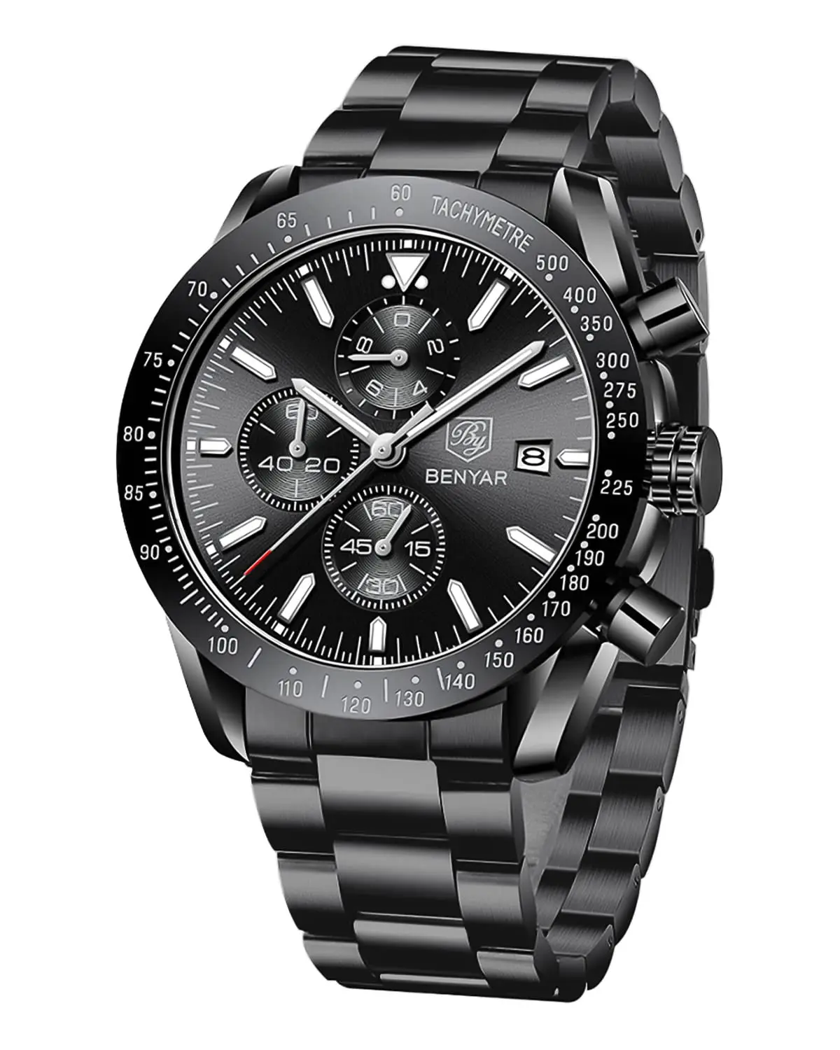 

BENYAR Watch for Men Chronograph Mens Watches Analog Quartz Movement Stylish Sports Wrist Watch 30M Waterproof Elegant Father's