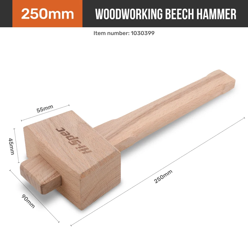Hi-Spec Wood Beech Hammer Pounder Replacement Wood Mallets Mallet Crab Lobster Seafood Kids Toys Wood Craft for Gift 5