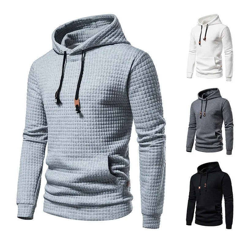 Men's and Women's Solid Color Pocket Hoodies Sports Fitness Sweatshirts Fashionable Casual Pullovers Multi Color