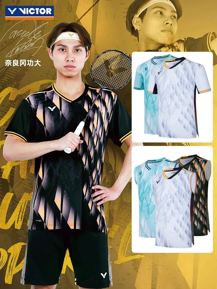 Victor sport t-shirts t shirt men women fashion Jersey badminton clothing sportswear short sleeve polo 45000