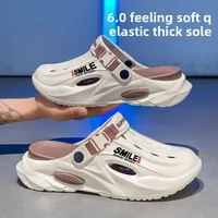 Men's Summer Outdoor Wear Anti-Slip Odor-Resistant Big Size Beach Sandals Open-Toe Slippers Sports Youth Trend Breathable EVA