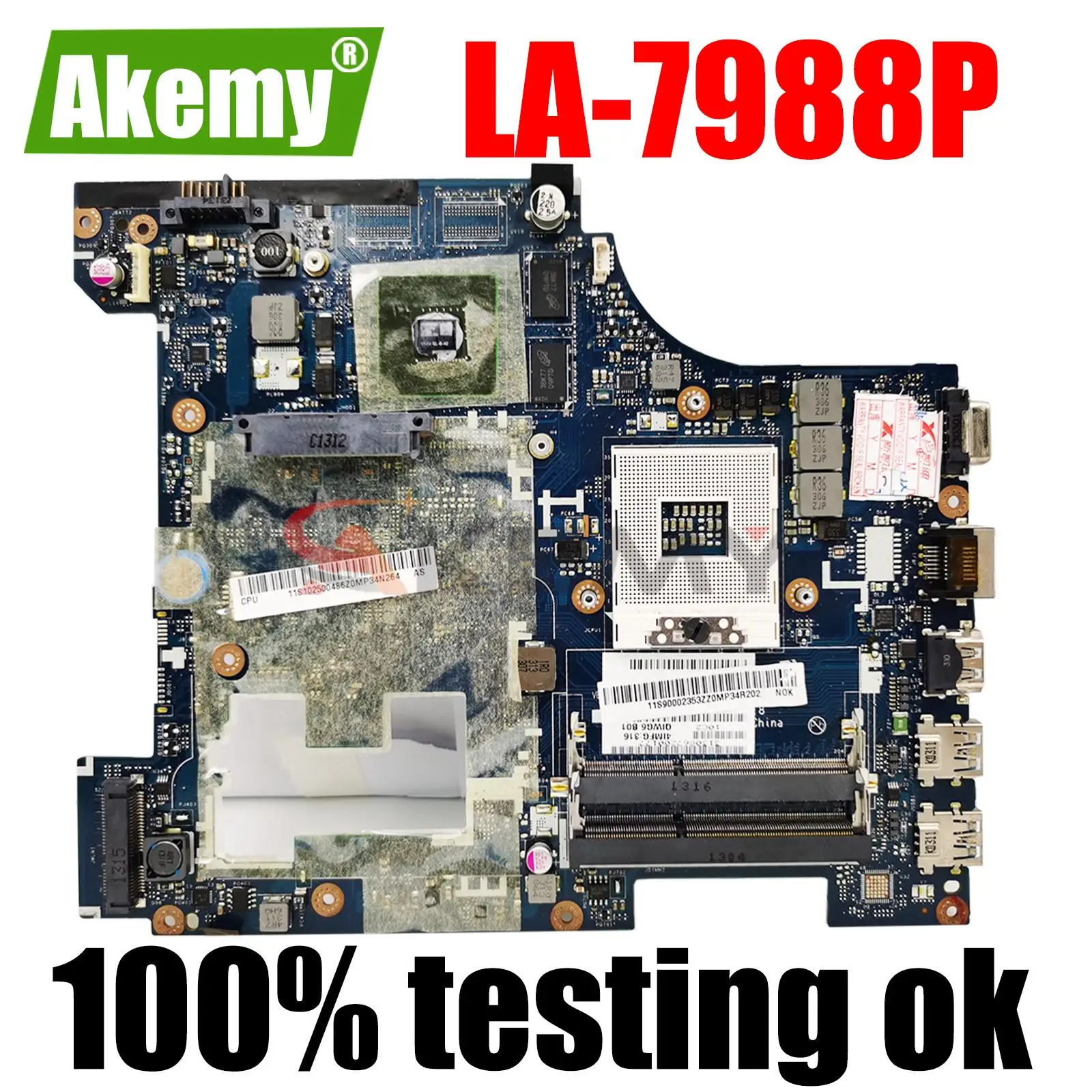 QIWG6 LA-7988P Материнская Плата Для Ноутбука Lenovo G580.