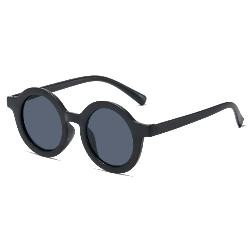 Fashion sunglasses New Fashion Round Frame Candy Colored Sunglasses for Baby Retro Solid Color Uv Protection Round Convenience Glasses for Children