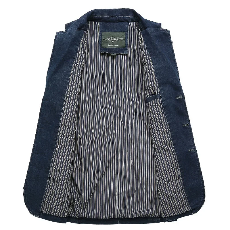 Men's Denim Suit Men's Cotton Denim Small Suit Slim Fit Large Jacket Coat
