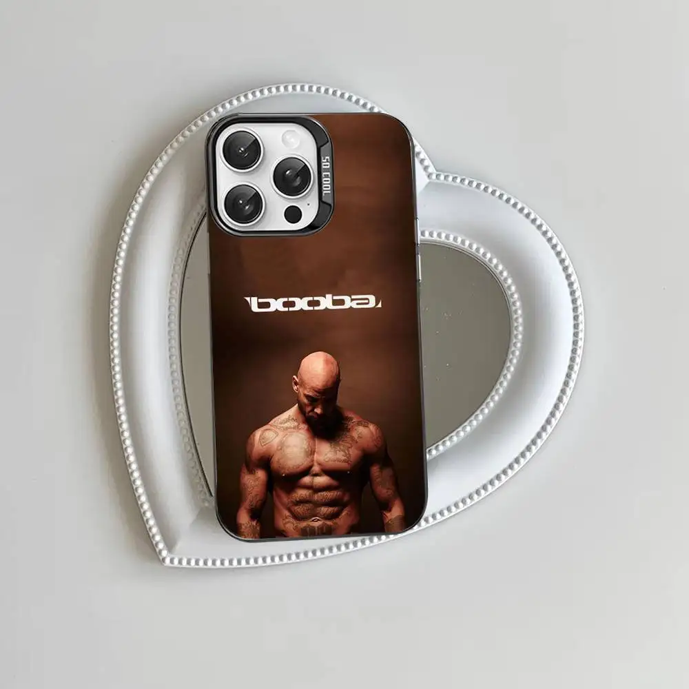 Colorful Matte Phone Case Featuring Rapper B-Booba Design