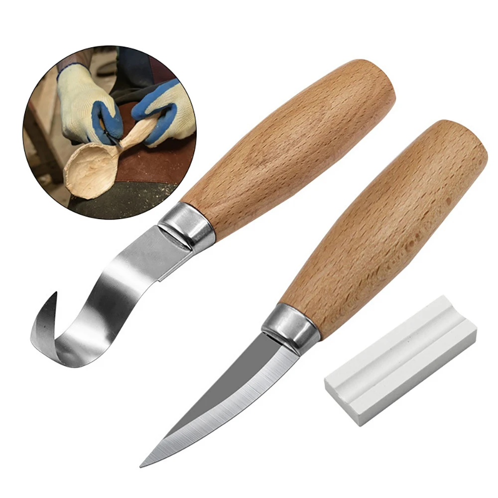 3pcs Woodworking Wood Carving Kit Set Diy Wood Carving Knife