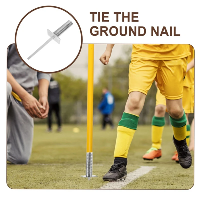 NEW-Football Flagpole Mount Soccer Pole Fixing Stake Corner Flag Spike Insert Into The Ground Training Rack Iron