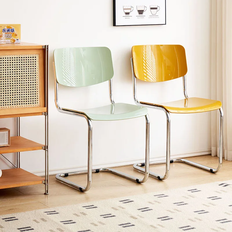 Минималистичные обеденные стулья в скандинавском стиле, Современный дизайнерский Уникальный пластиковый стул для кафе, террасы, сада, кухонная мебель