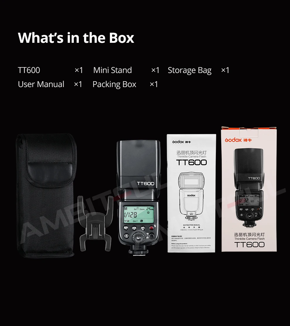 Godox TT600 TT600-S 2.4G Wireless GN60 Master/Slave Camera Flash Speedlite for C