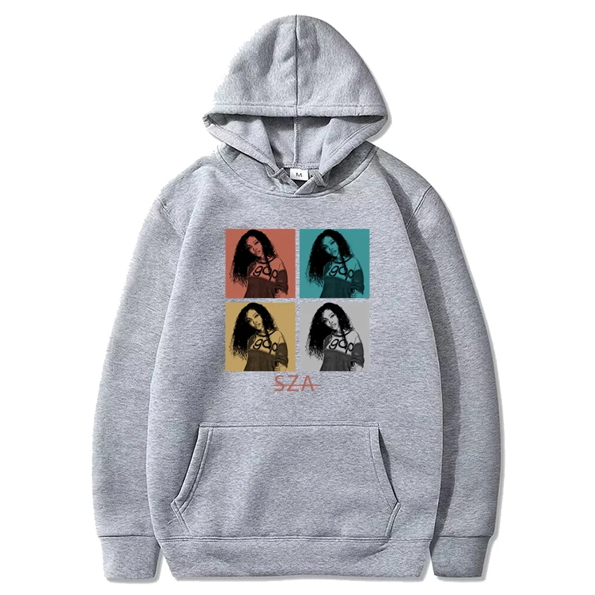 SZA Art oversized Hoodie Men Women Fashion Aesthetics Hooded Sweatshirts Vintage Hip Hop Long Sleeve Fleece Streetwear Hoodies