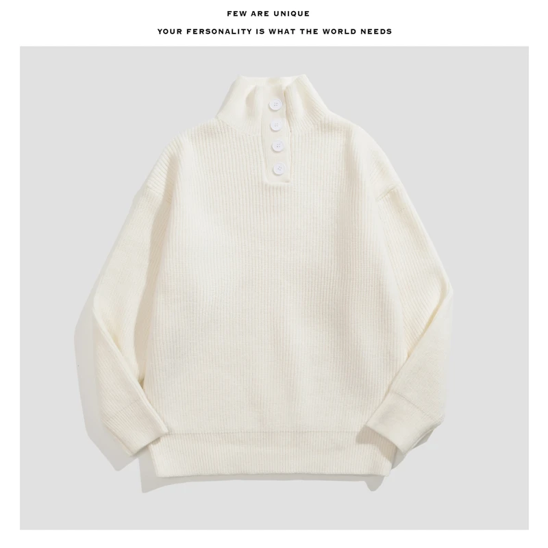 Streetwear Men's Clothing Sweater For Men Pullovers Men's Sweat-shirt Knit Spring Autumn Fashion Casual Hombre Warm Solid Male