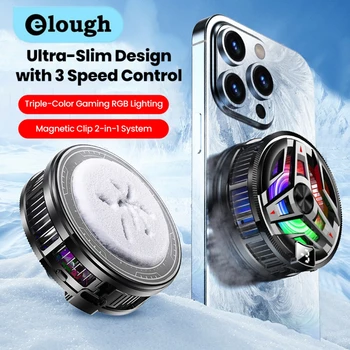 Elough FC68 Dispositivo di raffreddamento del ghiaccio del telefono cellulare Ventola di raffreddamento magnetica Custodia Radiatore per PUBG Gaming Clip posteriore Dissipatore di calore freddo per smartphone