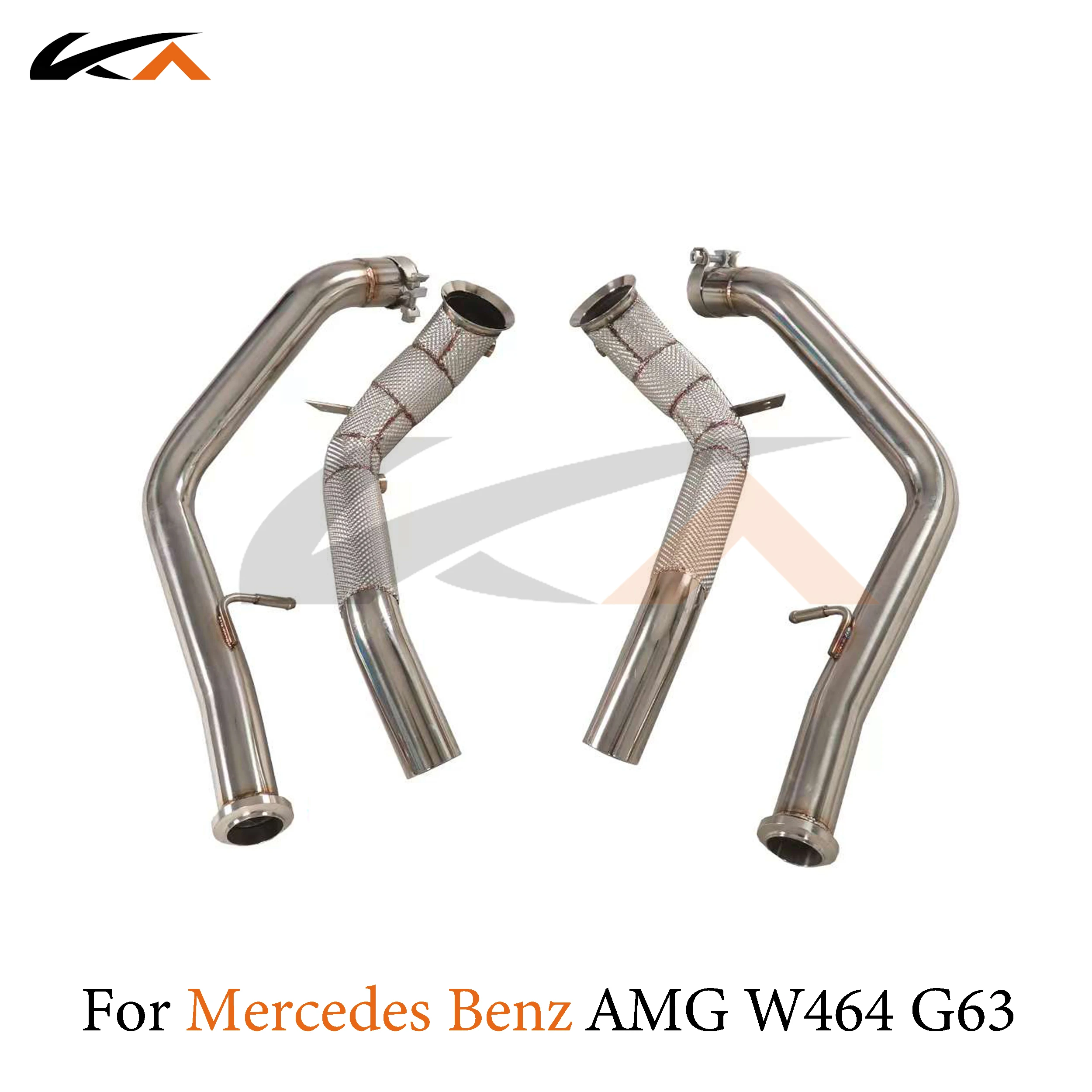 KA 튜닝 다운파이프 배기 스테인리스 스틸 헤더, 메르세데스 벤츠 AMG G63 W464 4.0T 성능 부품, 열 차폐 촉매