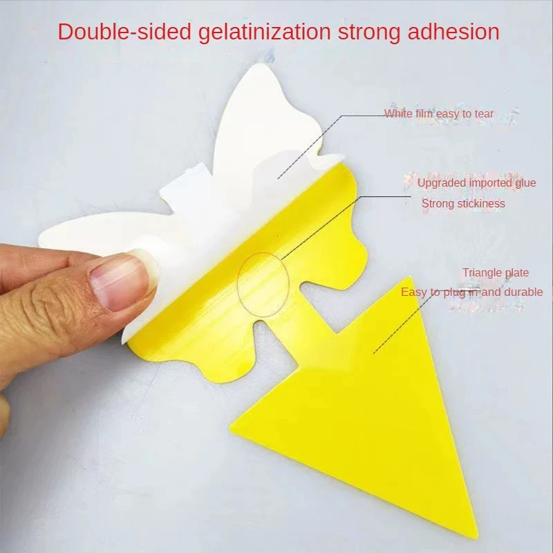 5pcs Sticky Traps Home Greenhouse Sticky Board Multiple Flying Insect Catching Control Sticker Pot Pest Sticker Double-sided
