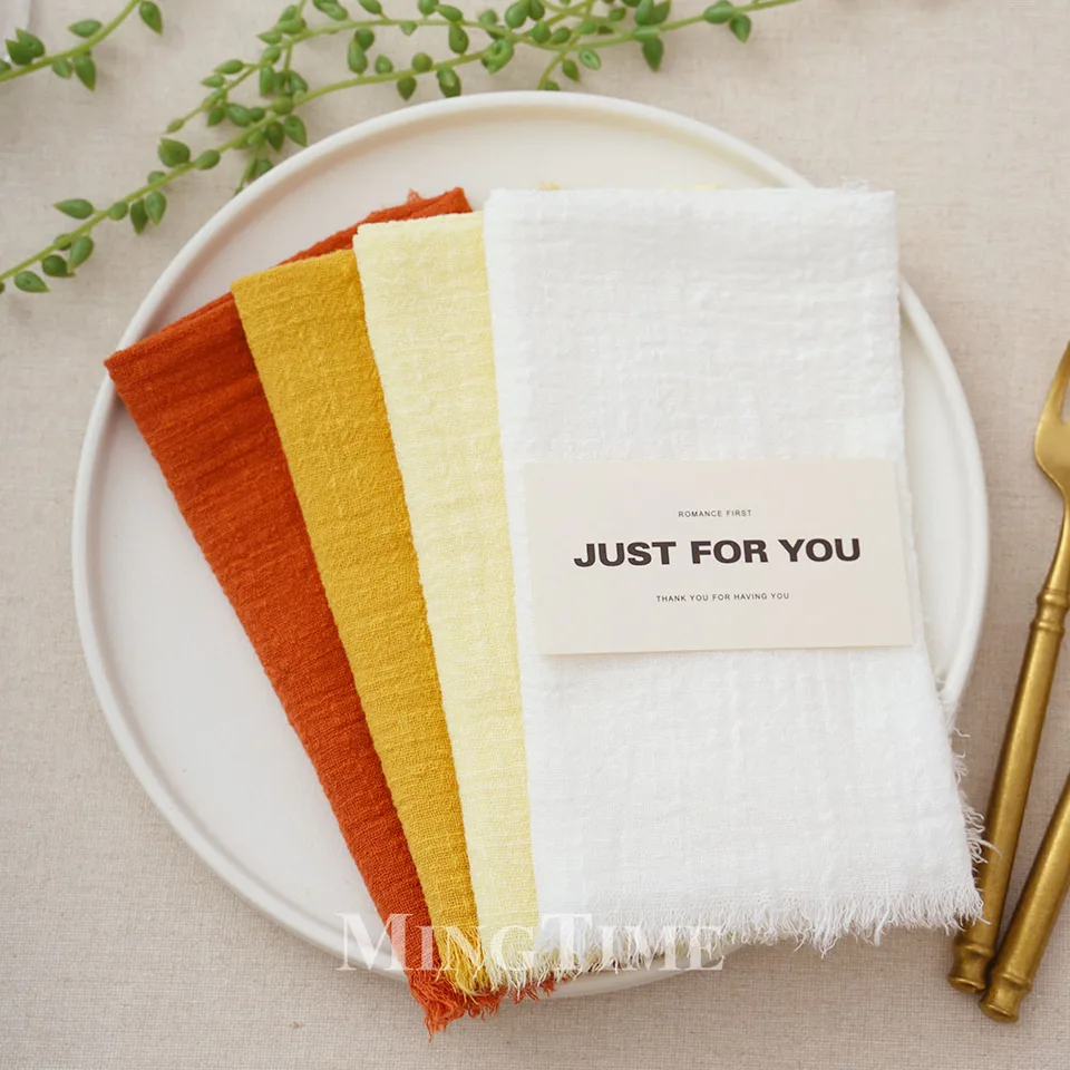 Serviette De Table - Type 5 - Gaze De Coton - 12 Pièces - Sur Mesure