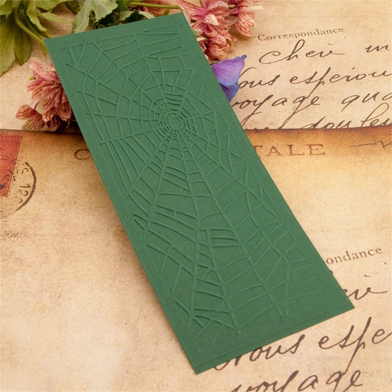Plastic embossing folder embossing folder Q1JB Halloween spiderweb embossing templates embossing folder stencils DIY