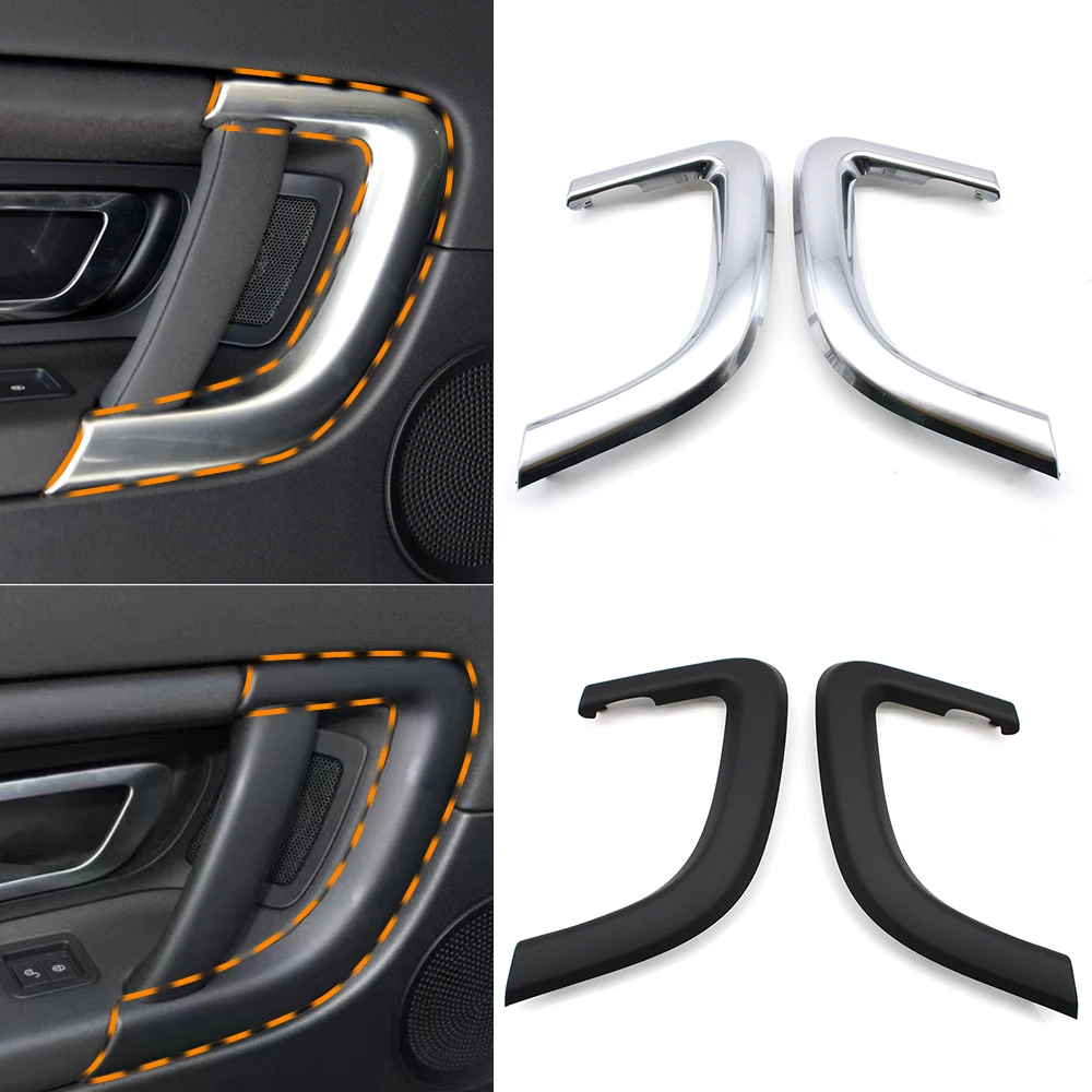 자동차 인테리어 왼쪽 오른쪽 도어 핸들 장식 크롬 트림 커버 스트립 Landrover Discovery Sport 2015-2019 LR076101 LR076102