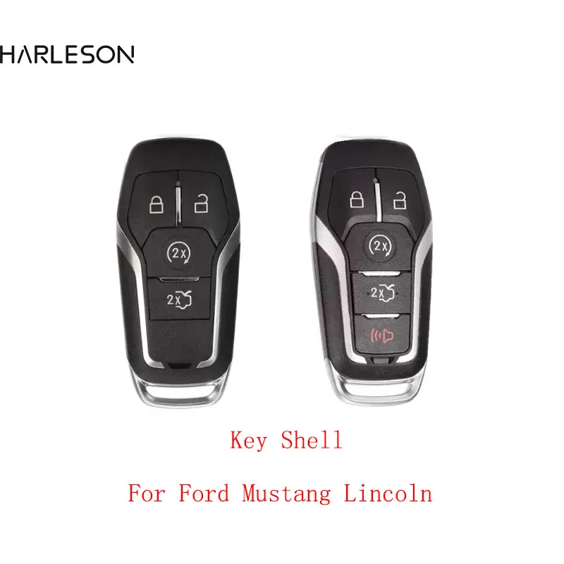 4/5 Buttons Smart Remote Key Shell Fob FOR FORD Mustang Lincoln Edge Explorer Fusion Mondeo Kuka Car Key Case Uncut Blade ​3 4 buttons car key shell fob remote control case keyless entry for ford escape exursion explorer mercury key replacement cover