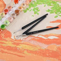 3 Pcs Micro Detail Paint Tiny for Nails Brush Kits Details Facial Watercolor Tool Set Suite 2