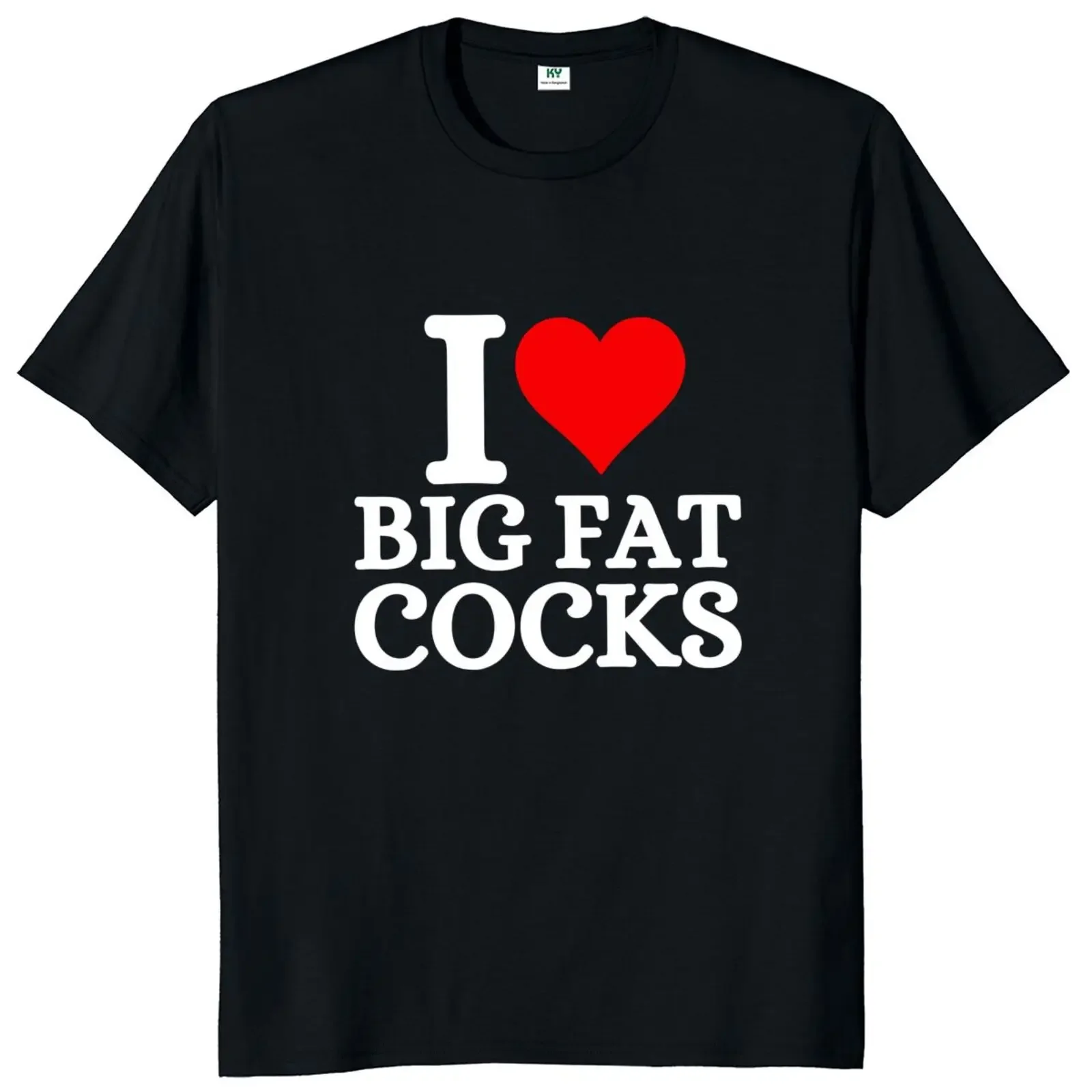 

Футболка унисекс с надписью «I Love Big Fat Cocks», 100% хлопок