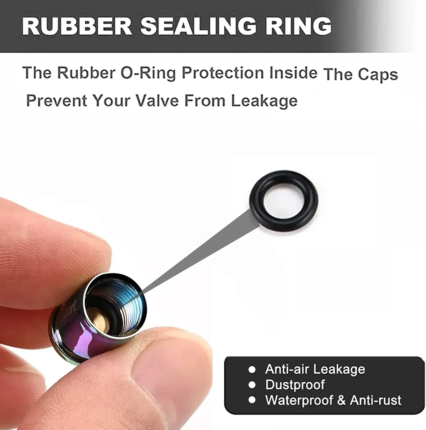 Premium Zinc Alloy Anti-Theft Tire Valve Caps