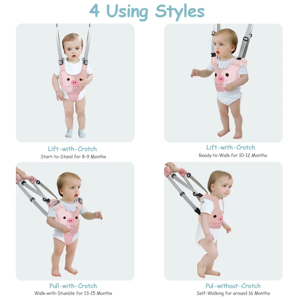 Toddler Baby Walker Care Activity Learning Walking Aid Helper Safety Reins Harnesses Accessories Belt for 7-24 Month Bebe Unisex 6