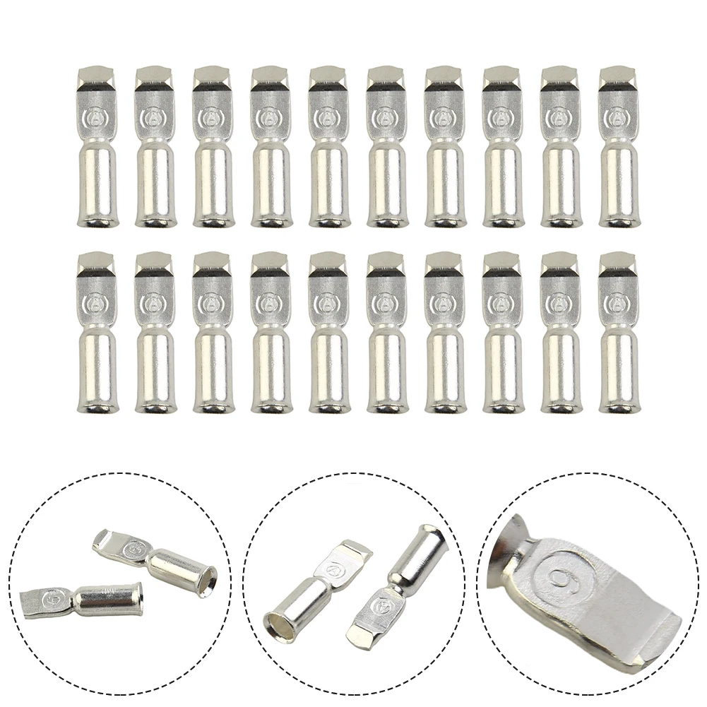 

20pcs 50Amp Copper Terminals Connector For 50A FOR Anderson Style Plugs Contacts For 4-12square 6 B & S Wire Cable Terminal