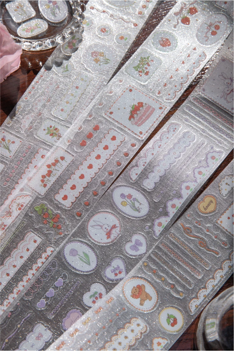 Journal GO 6 x 200 cm Dessert-Erdbeer-Klebeband, Scrapbooking-Materialien, Abdeckband, Journaling-Aufkleber, DIY-Kunsthandwerk, Albumaufkleber – Detail 8