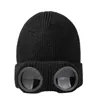 Men's and women's windproof glasses and cashmere ski knit hat solid color warm woolen hat 6