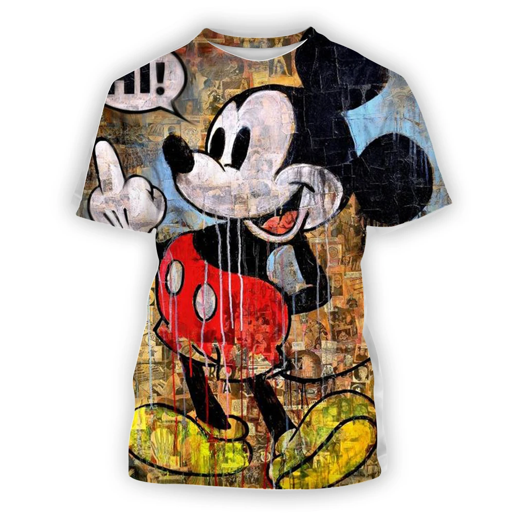 Camiseta con estampado 3D de para hombre mujer, camisetas 3d de mickey mouse, camisetas informales con personalidad divertida, camisetas de manga corta, camiseta tela| | - AliExpress