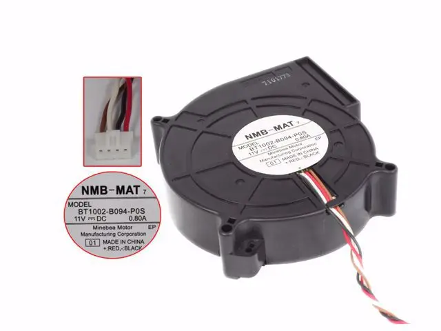 

NMB-MAT 01 DC 11V 0.80A 97x97x25mm 4-проводной вентилятор охлаждения сервера