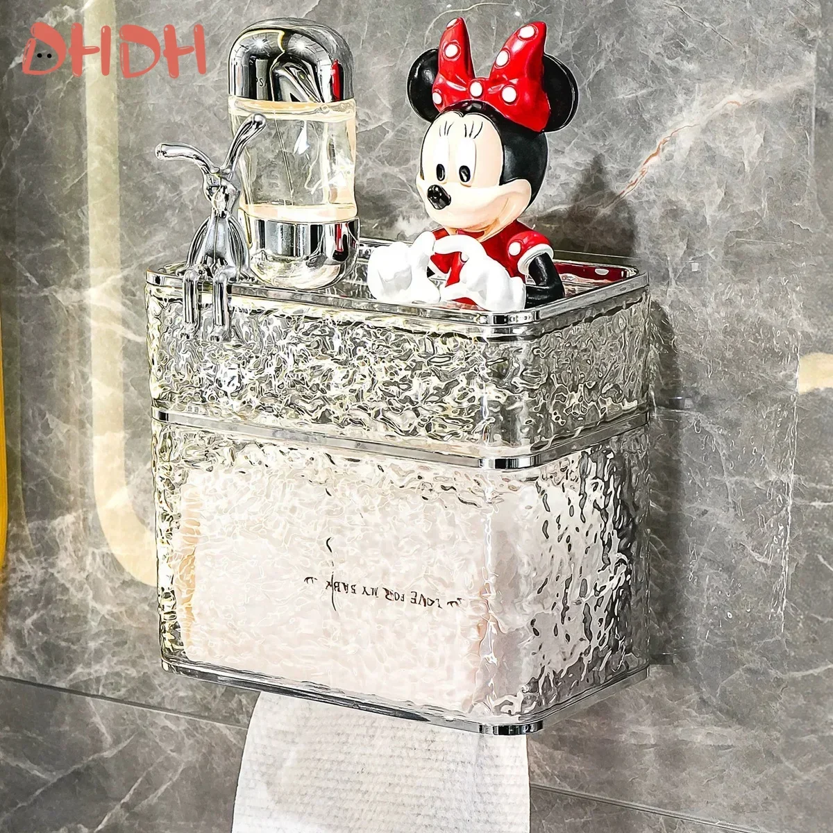 Punch Free Tissue Dispenser Hand Wiping Paper Box Toilet Toilet Paper Box Wall Mounted Household Toilet Paper Drawer 2
