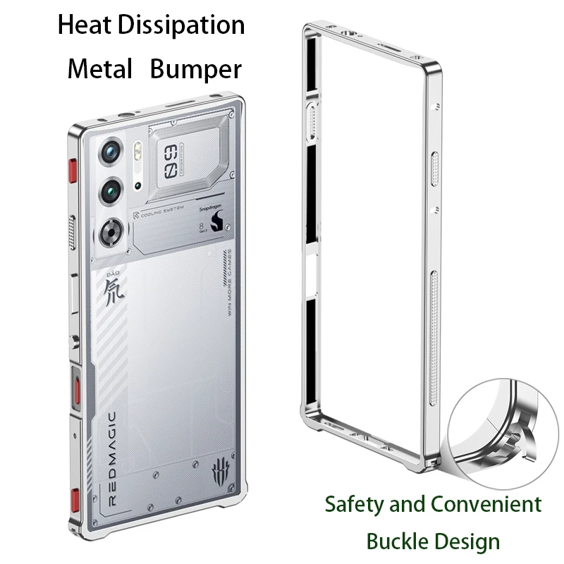 Enhanced Aluminum Alloy Cooling Bumper Case, Metal Frame with Superior Protection