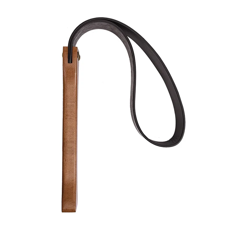 49CM Genuine Cowhide Leather Horse Whip With solid Wood Handle Flogger Equestrian Whips Teaching Training Riding Whips 3