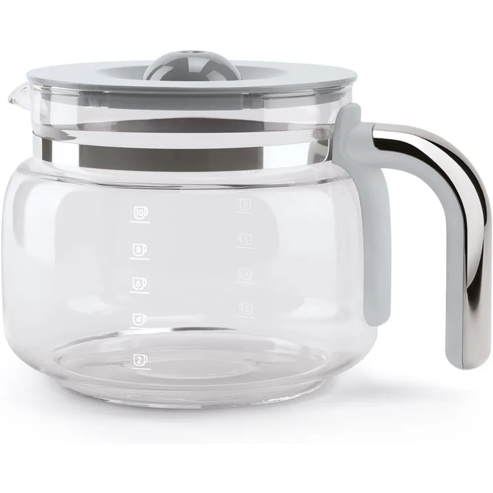 Retro Style Coffee Maker Machine, 17.3 x 12.8 x 11.3, Cream 2