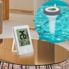 Wireless Digital Floating Pool Thermometer LCD Swimming Pool Bath Water Spas Aquariums In/Outdoor Temp Monitor Remote Time Clock 3