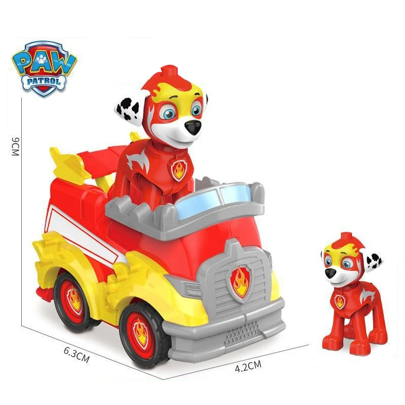 צוות הצלה של PAW Patrol עם כלב הכוח, קיבוץ קרטון ידני של מכונית הכוח, צעצוע תלייה לימי הולדת של ילדים