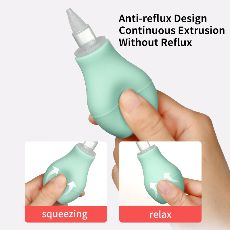Nasal Aspirator Simple Silicone Baby Nasal Aspirator Sucker Cleaner Nose Wash Anit Backflow Snot Cleaner