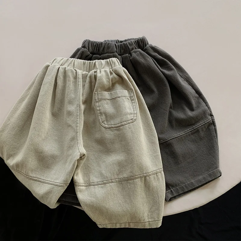 Pantalones bombachos para niños y niñas, pantalón holgado de pierna ancha, informal, a la moda, novedad de primavera, 2023