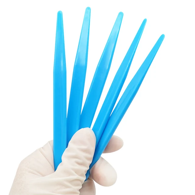 5Pcs Dental Mixing Spatula Disposable Mix Knife Plastic Cement Powder Mixing Knife Plaster Mixing Material Dentist Lab Tool