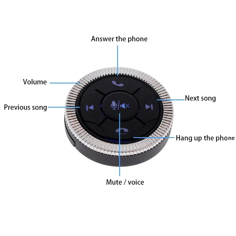 7-Key Car Wireless Steering Wheel Remote Control Button For Universal Car Music Wireless Android DVD GPS Navigation Player Radio