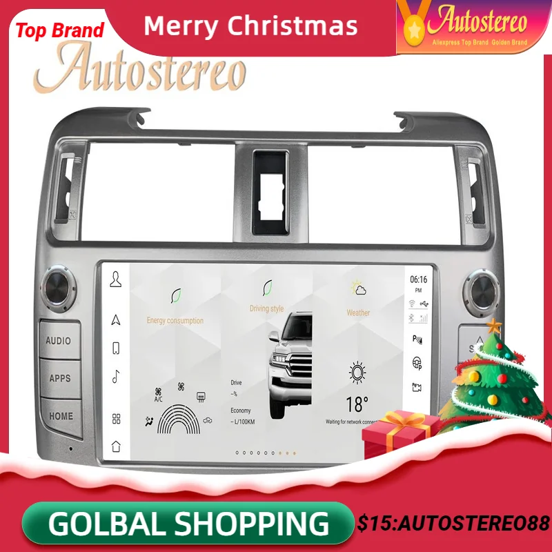 

Qualcomm Andriod 11 For Toyota 4 runner 2009-2020 Tesla Screen GPS Navigation Auto Stereo Radio Head Unit Car Multimedia Player
