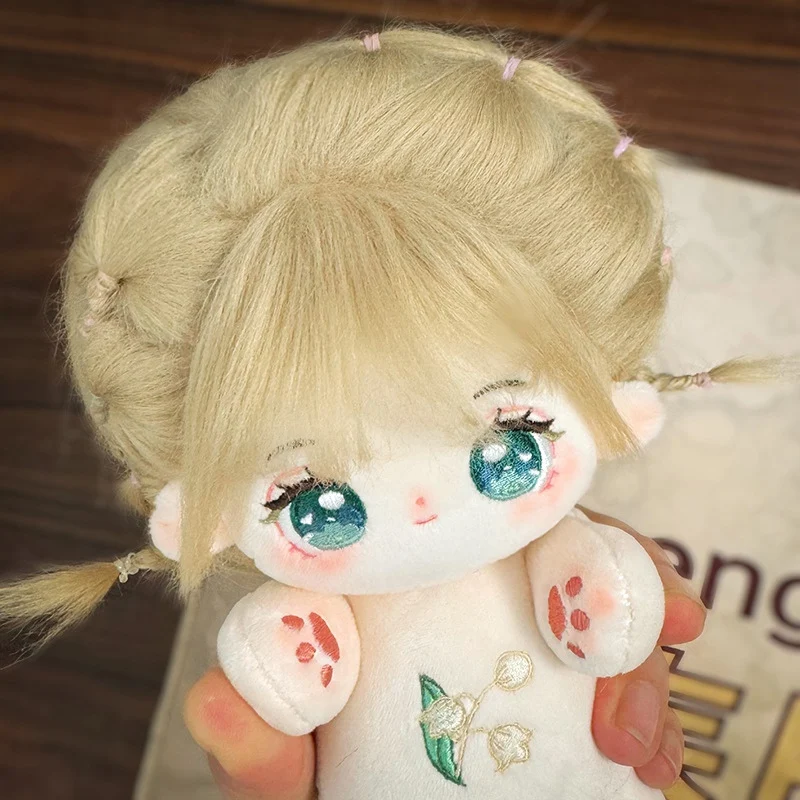 20cm Kawaii Plush Cotton Doll Idol Stuffed Super Star Figure Dolls No Attribute Fat Body Crying Doll Can Change Clothes Gift 5